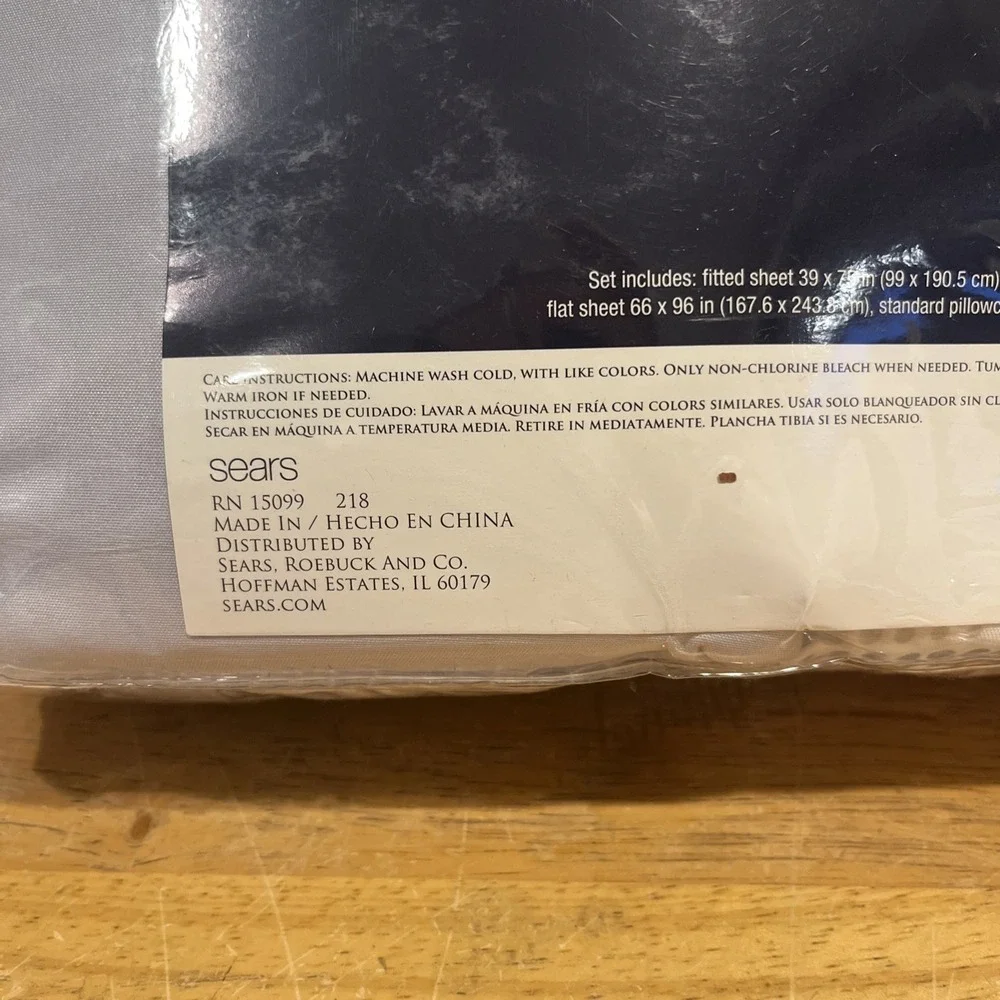 Colormate Twin Sheet Set Gray‎ Yellow Polka Dot Solid Sears Microfiber Vtg